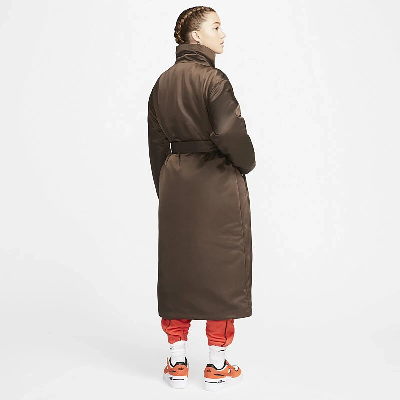 Pre-owned Nike Damen Jacke Synthetic-fill Parka Dx1799-237 Mantel Warm Gefüttert Neu M In Braun