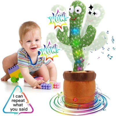 Dancing Cactus Plush Toy Doll Electronic Recording Shake With Song Funny Gift