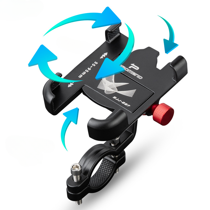 360° Aluminium Motorcycle Handlebar Cell Phone Mount Holder Bicycle GPS Bracket