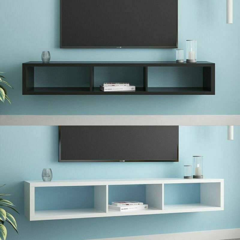 Wall Mounted Media Console Entertainment Center Shelf Home