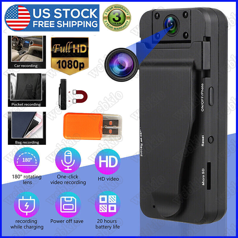 Police Body Hidden Camera Video Dvr Ir Night Cam