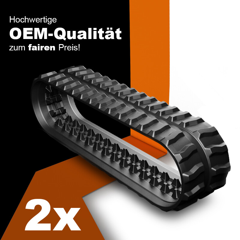 2x Gummikette Baggerkette 230x48x70 FÃ¼R Hitachi Zx17, Zx18, Zx19