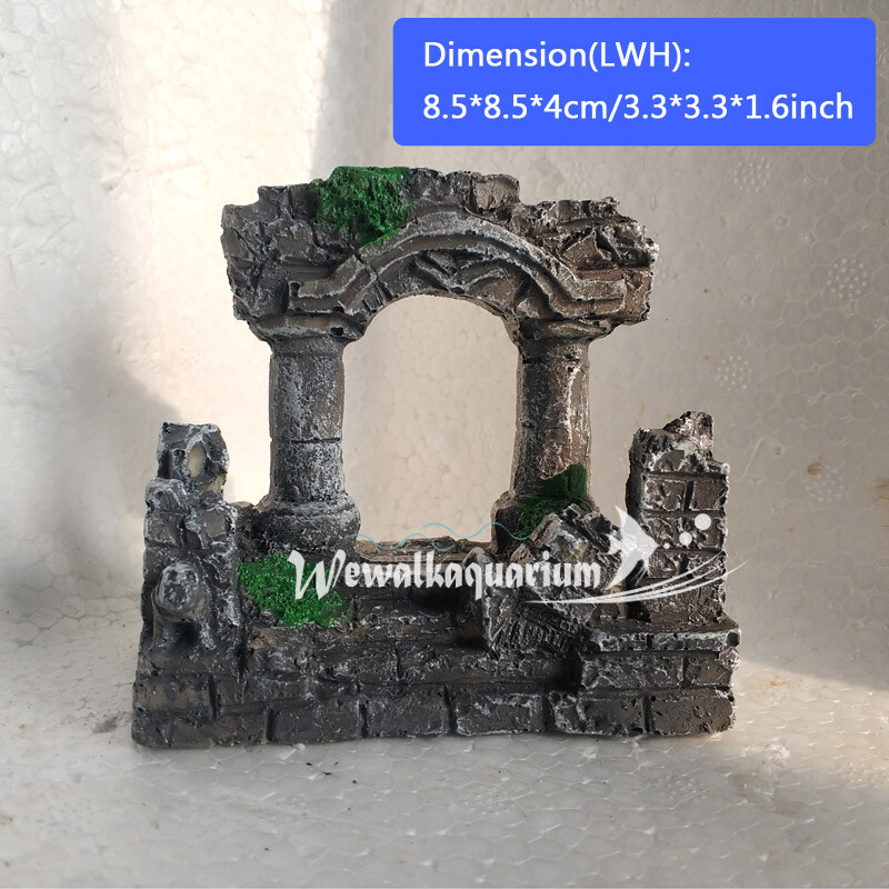 Fish Tank Ruins Aquarium Decorations Resin Ornament Ancient Roman