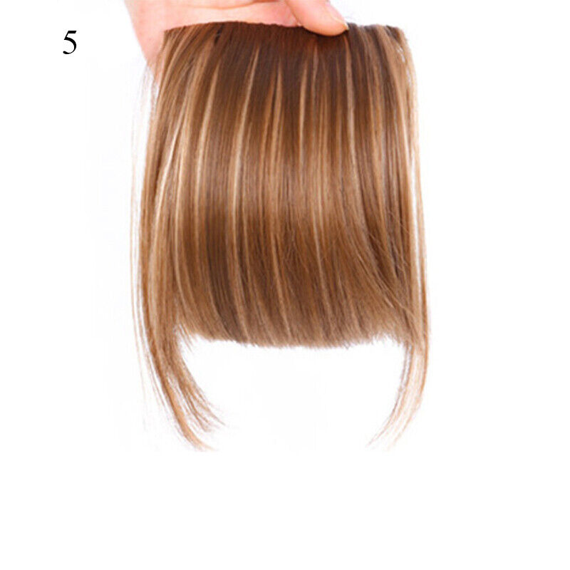 100% Clip In Women For Human Hair Neat Bangs Front Fringe Hair Extensions Soft