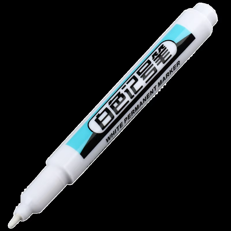 1/4Pcs White Permanent Paint Pen Set for Wood Rock Plastic Leather Glass Stone M