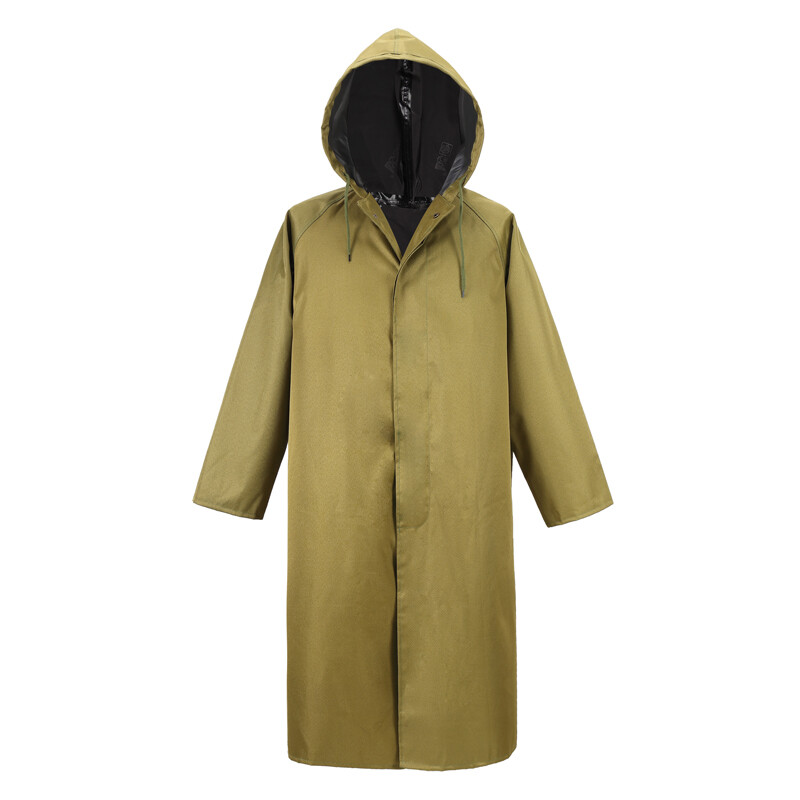 Unisex Raincoat Waterproof Hooded Rain Jacket Loose Long Coat Outdoor Work