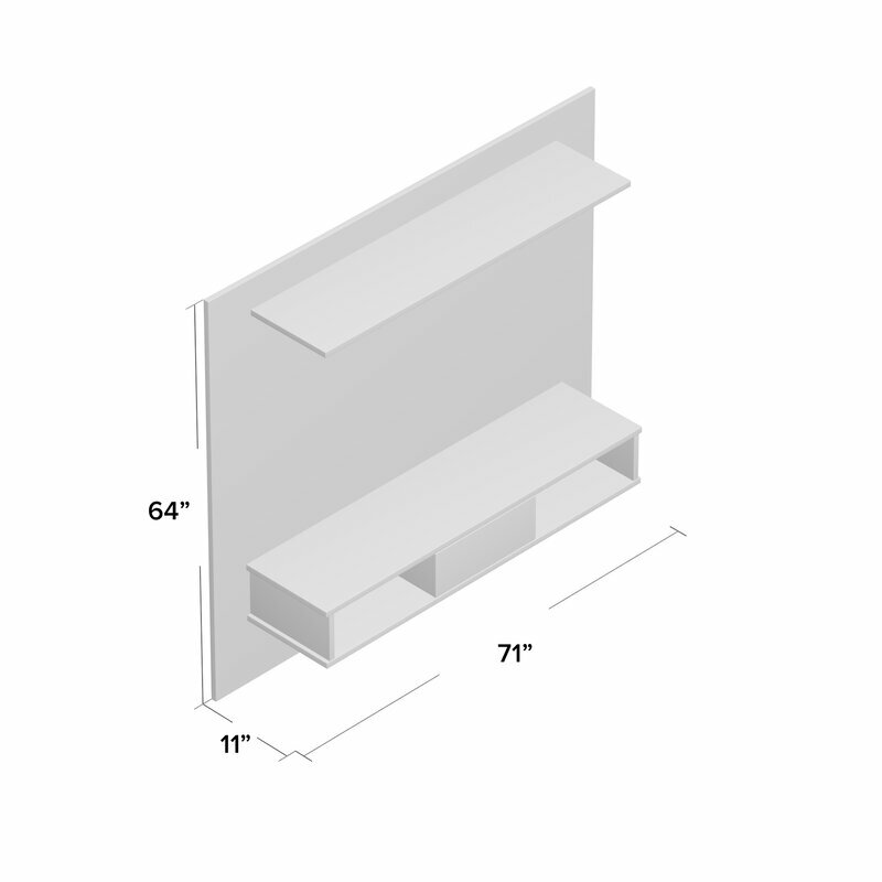 Modern Floating Entertainment Media Center 70" TV Stand Panel Wall Unit  Beige