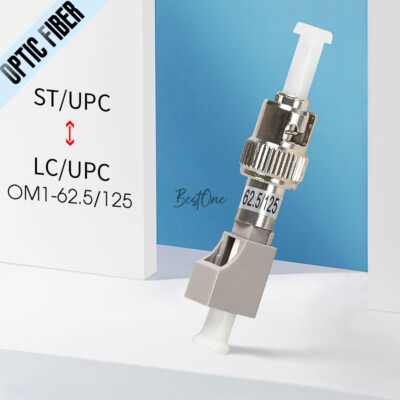 LC Female to ST Male UPC Single Multimode Optic Adapter Fiber Optical Converter