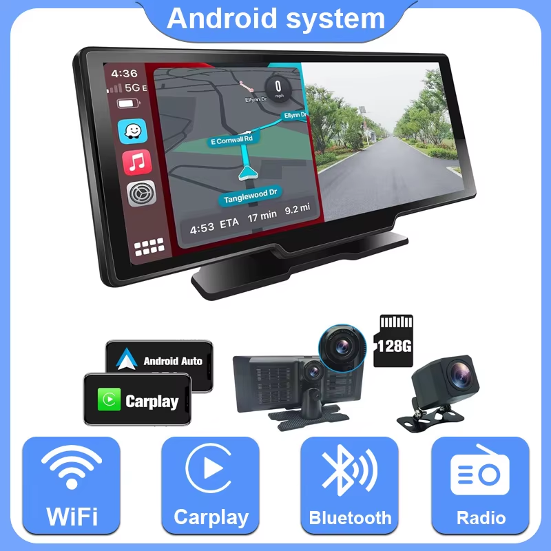 Android CarPlay Car Stereo,Carplay Android Auto,10.26'' Portable Display 1080P C