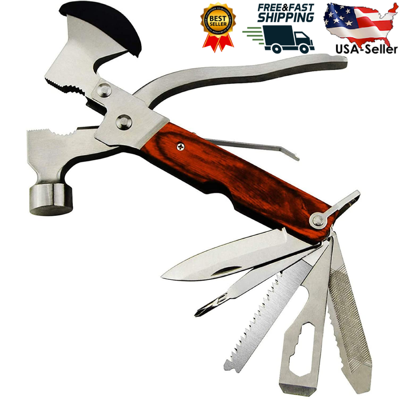 18-in-1 Camping multi tool survival Gear for Outdoor Hunting, Hiking, Gift