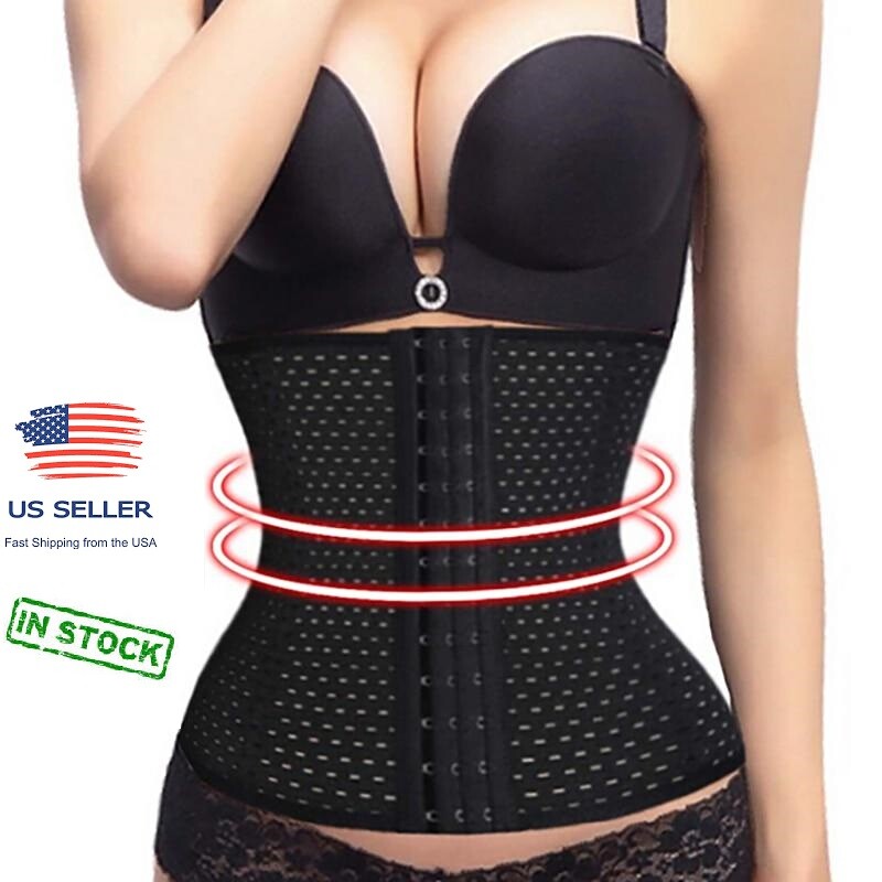 Women's Waist Trainer Tummy Control Waist Cincher Adjustable Corset (3 Row Hook)