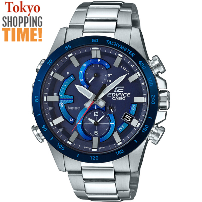 Pre-owned Casio Edifice Eqb-900db-2ajf Bluetooth Mobile Link Solar Chronograph Men`s Watch