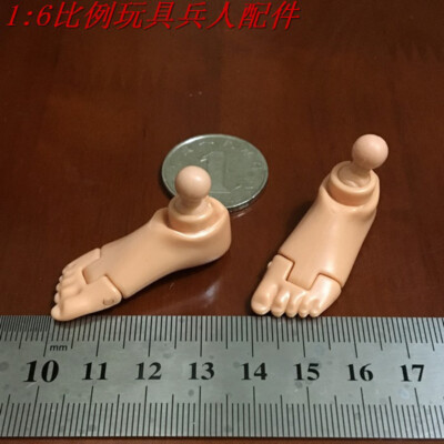 1:6th Male feet with connector For 12'' Hot Toys B001 COO  Figures
