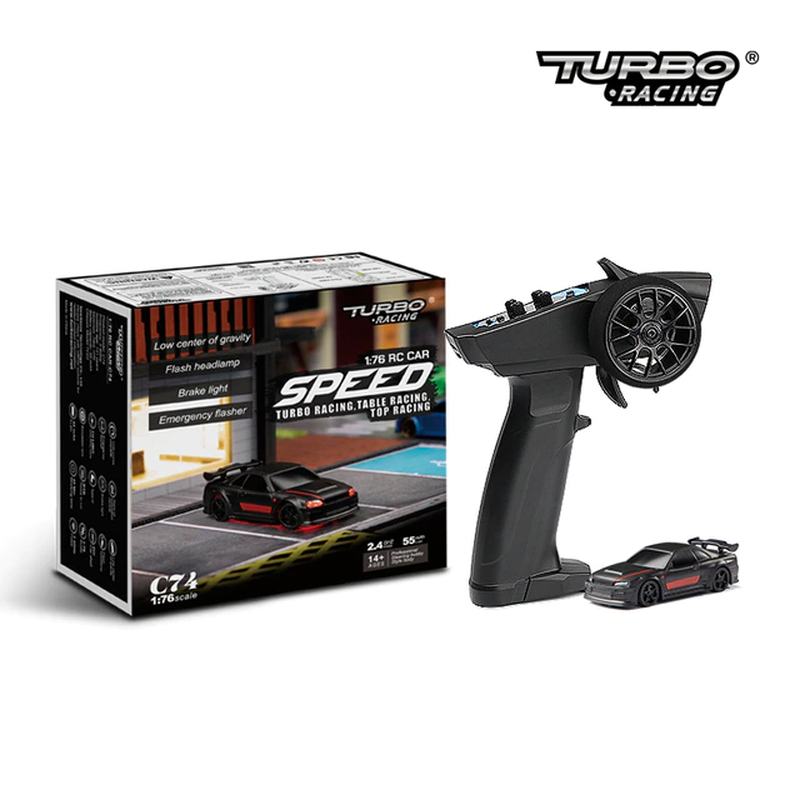 Miniature Drift RC Car 1:76 Gyro Radio Remote Control Toy Turbo Racing C71 - C74