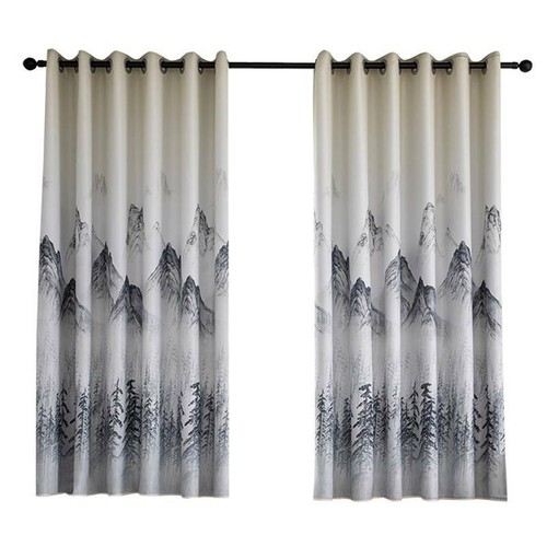 Buy Chinese Style Curtains Printing Blackout Curtain Window
