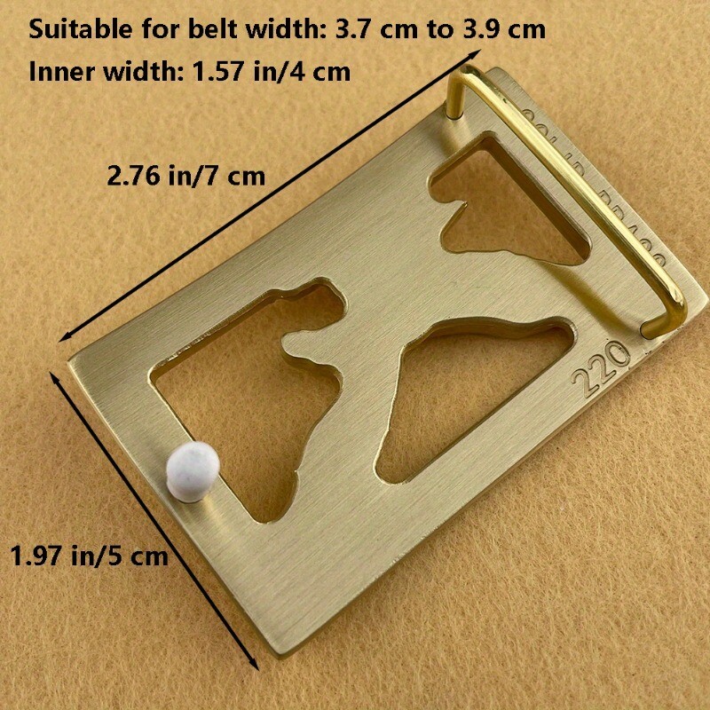 1pc Schwerlast Massives Messing Gürtelschnalle 4cm Innere Breite Adler Form