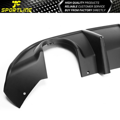 Fits 15-23 Dodge Charger SRT OE Style Rear Bumper Diffuser Matte Black PP