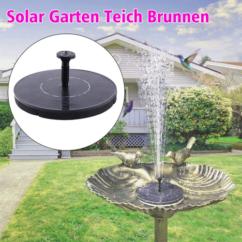 Solarpumpe Mit Akku Springbrunnen Garten Teich Brunnen Teichpumpe Wasserspiel DE