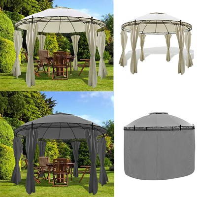 Seitenteile Gartenpavillon Sonnenpavillon Pavillon rund Ø 350cm burgundrot inkl