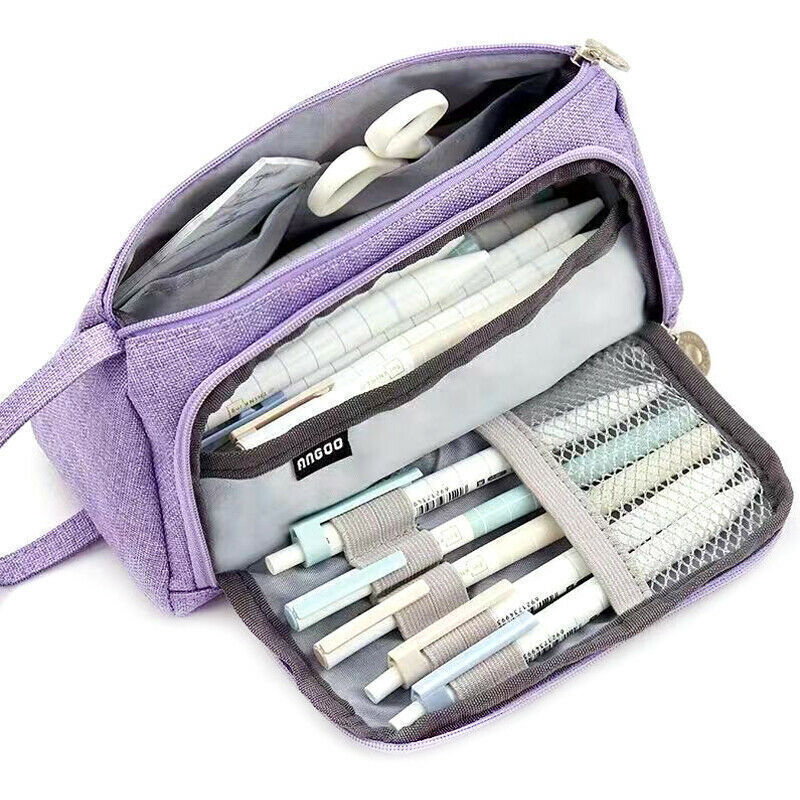 Girl Pencil Case Pouch Box Boy Large Capacity School Supplies Storage Bags US
