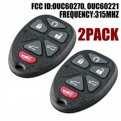 2 Keyless Entry Remote Control Car Key Fob for 2007-14 TAHOE CHEVY GMC #OUC60270