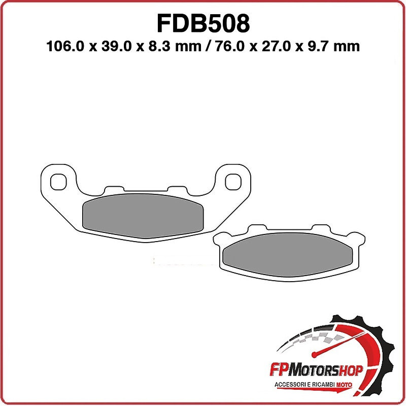 PASTIGLIE FRENI PER MOTO FDB508P KAWASAKI ZR 550/750 ZEPHYR 90>93 SUZUKI RGV 250