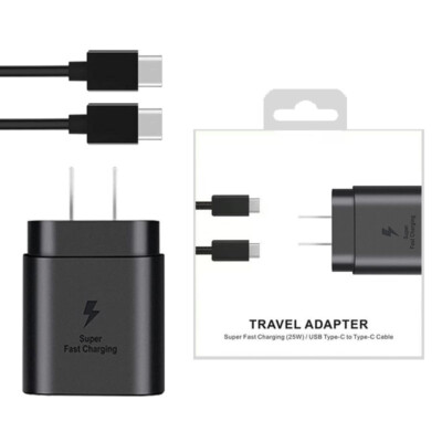 25w Super Fast Charger 3FT Cable Type USB-C For Samsung Galaxy S23 S22 S21 S20