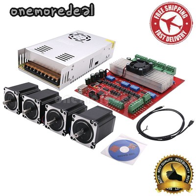 MACH3 CNC 4-Axis Kit TB6560 (Stepper Motor Controller+Stepper Motor 57+Power)
