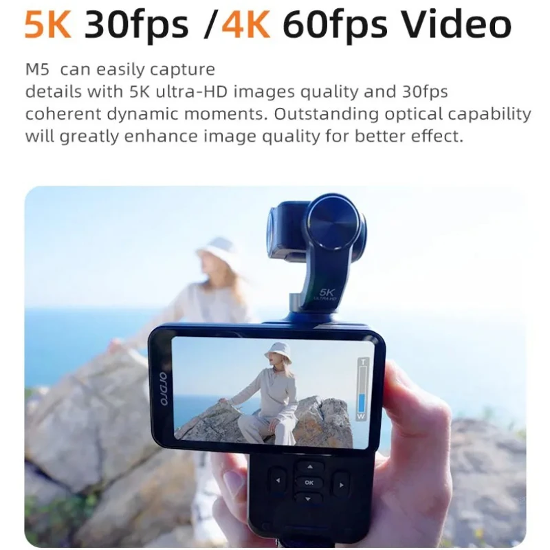 Vlog Action Camera M5 180° Rotation Lens 3.5"Screen Face Tracking IR Night Vison
