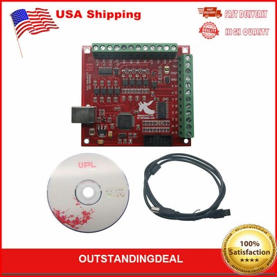 CNC USB MACH3 100Khz Breakout Board 4 Axis Interface Driver Motion Controller US