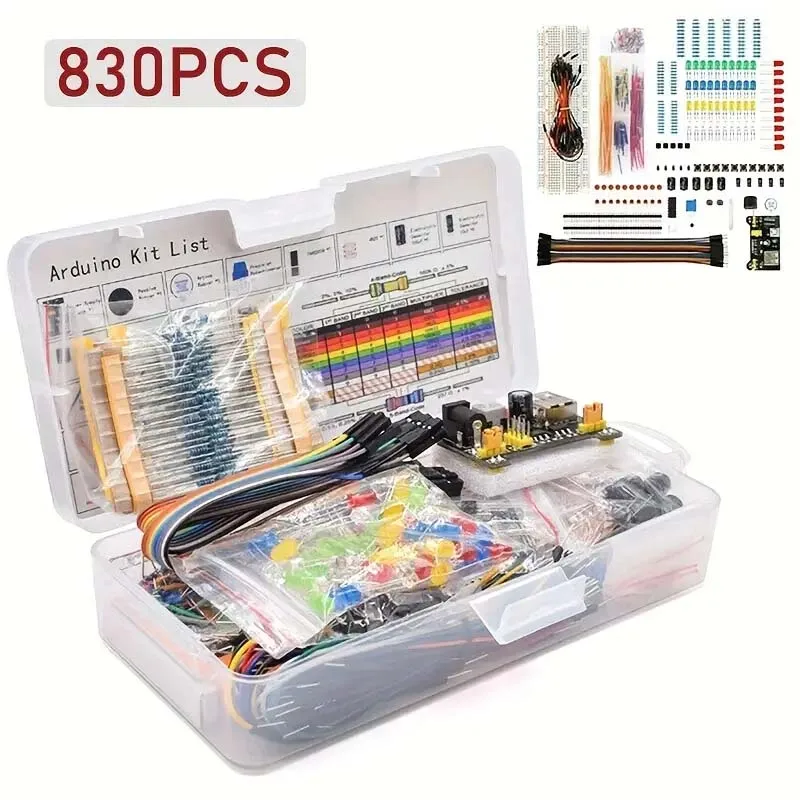 830Pcs/Box DIY Project Starter Kit for Arduino UNO R3 with T