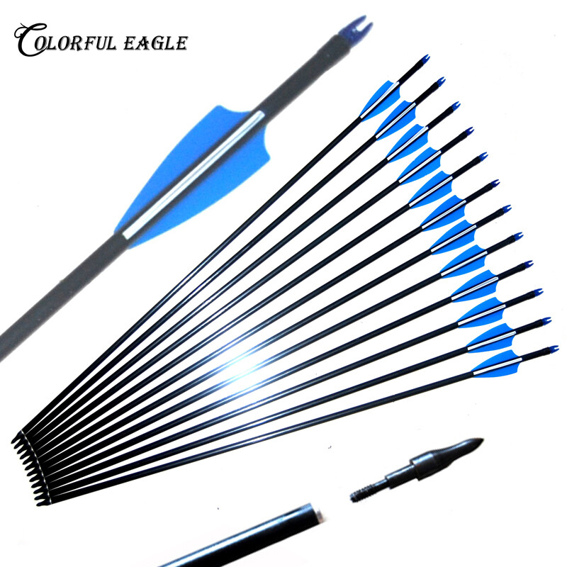 Archery Fiberglass Arrows for Recurve Compound Bow Hunting Targeting Practice