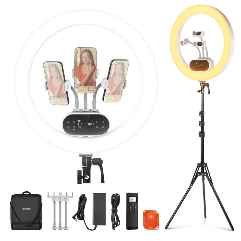 . RH100B 19" 100W High Power LED Ring Light App & 2.4G PC/Mac Control 19" High P