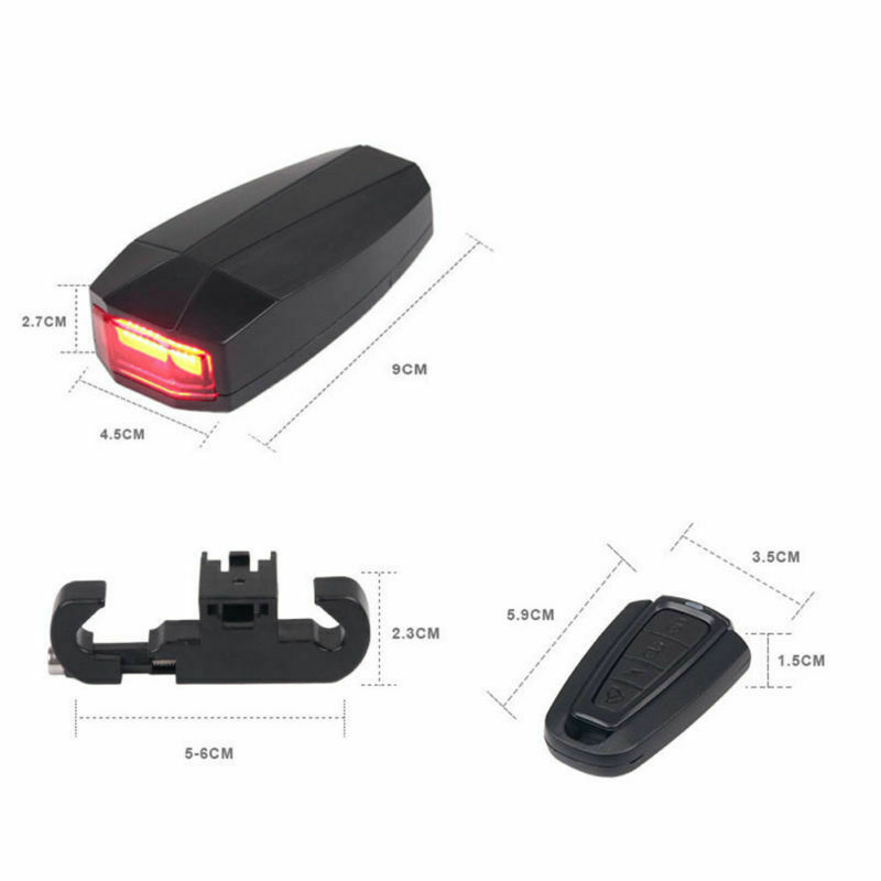 luce led posteriore con allarme bicicletta