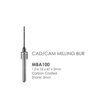 Carbon Coated Burs Amann Girrbach CAD CAM Milling Burs 2.50mm 1.00mm or 0.60 mm