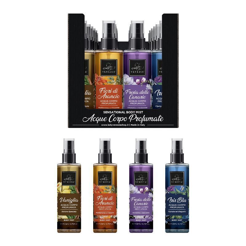 Set 24 Pezzi Acqua Corpo Spray Profumate 200ml Fragranze Assortite dfh