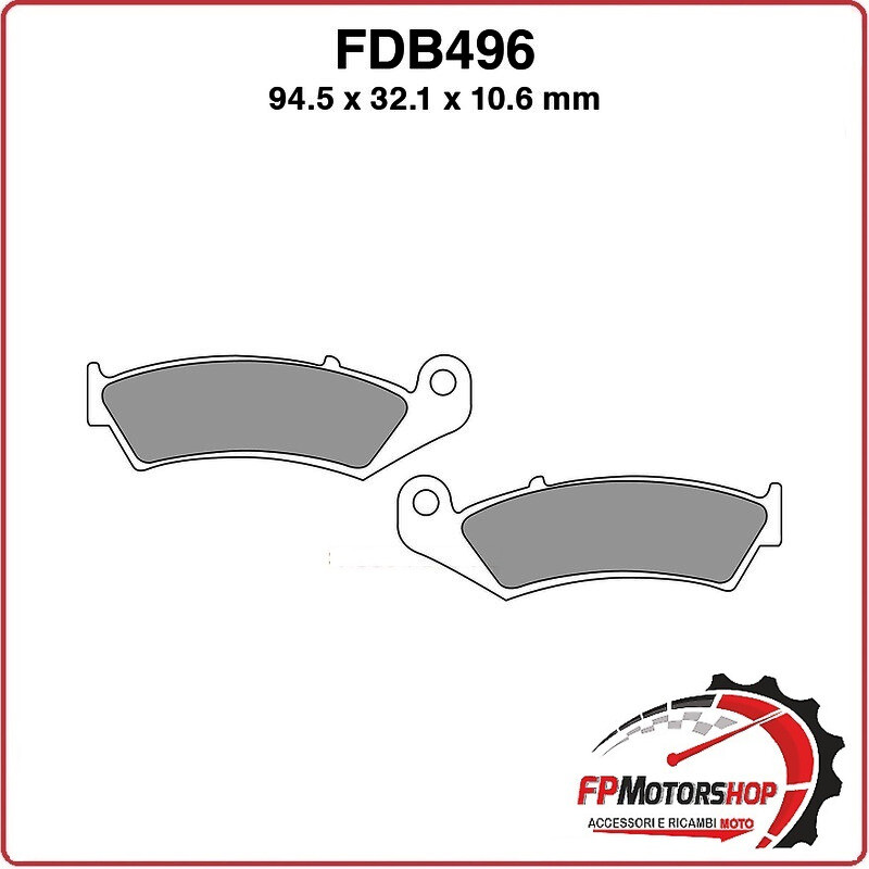 PASTIGLIE FRENI PER MOTO FDB496P HONDA NSR 250 94>96 VFR 750 R 88>93 KAWASAKI