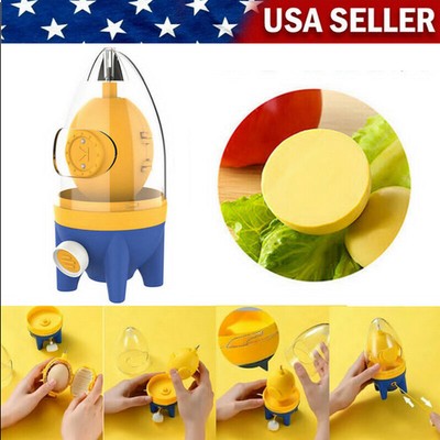Egg Yolk White Mixer Scrambler Shaker Hand Pull Type Manual Blender Spinner USA