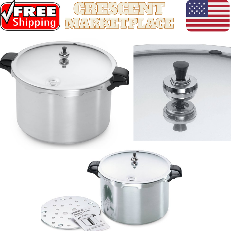 Aluminum. Model New Presto 16 Quart Pressure Canner Cooker