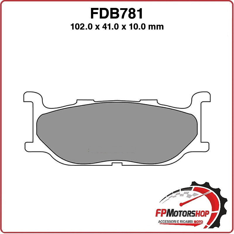 PASTIGLIE FRENI PER MOTO FDB781EF YAMAHA YP MAJESTY 400 04>08 XV VIRAGO 750