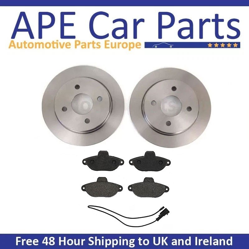 FRONT BRAKE DISCS & BRAKEWORLD PADS FOR FIAT PUNTO 176 1.7D 94-97 WITHOUT ABS