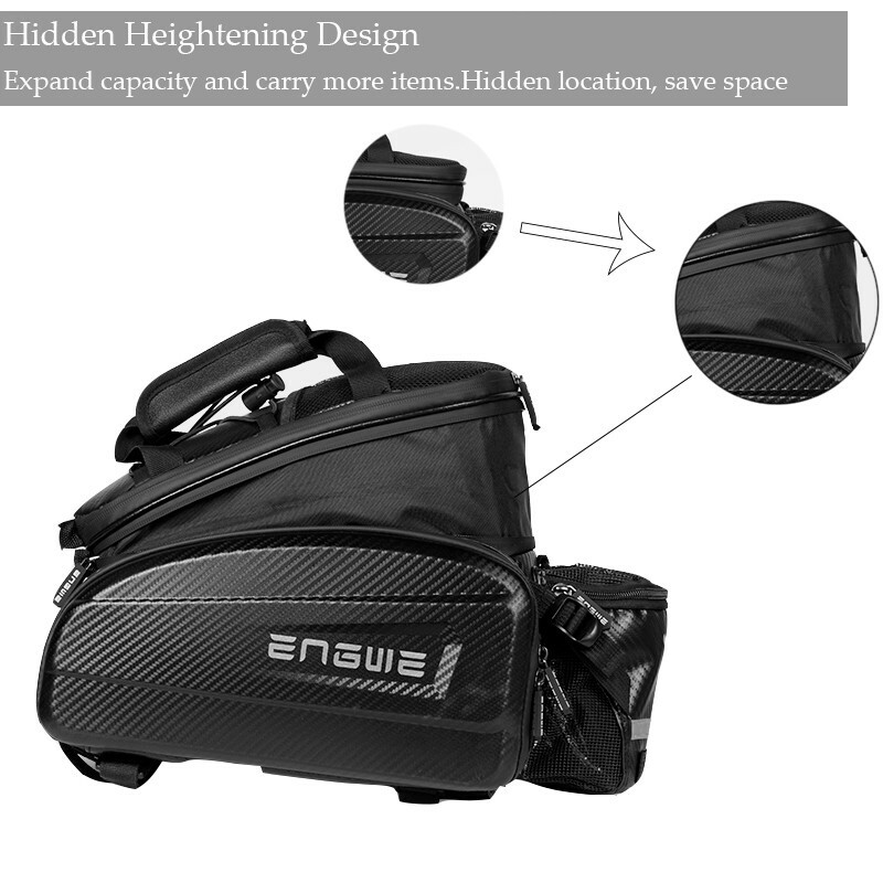 ENGWE MTB Bike Rack Bag Leather Bicycle Rear Seat Pannier Bag Shoulder