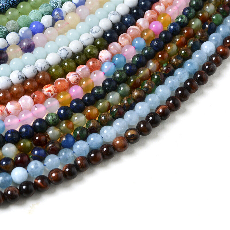 Wholesale natural gemstone Faceted Round Spacer Loose Beads 6 mm 8 mm 10 mm 12 mm