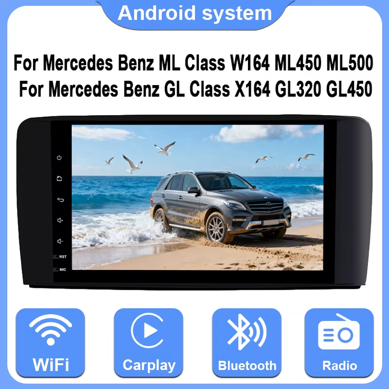 Android 14 Car Radio Autoradio GPS Navigation For Mercedes Benz ML Class W164 ML
