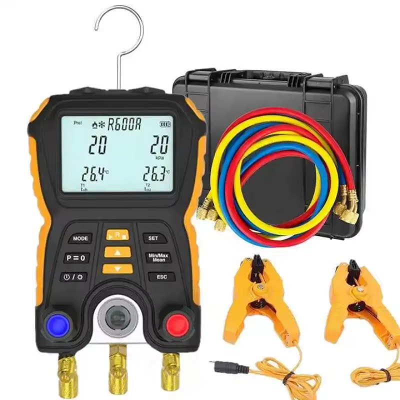 HTI New HT-750 Digital Pressure Gauge Refrigeration Vacuum Manifold Tester Refr