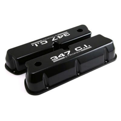 Speedmaster Valve Cover Set PCE314.1083.03; 347 C.I. Stroker Black Alum for SBF