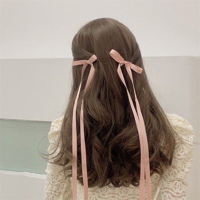 2PCS Vintage Large Velvet Bow Hair Clip Trend Ribbon Barrettes For Girl Hajo