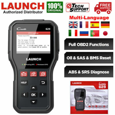 Launch CR629 Auto Engine ABS SRS System Diagnostic Tool OBD2 Scanner Code Reader