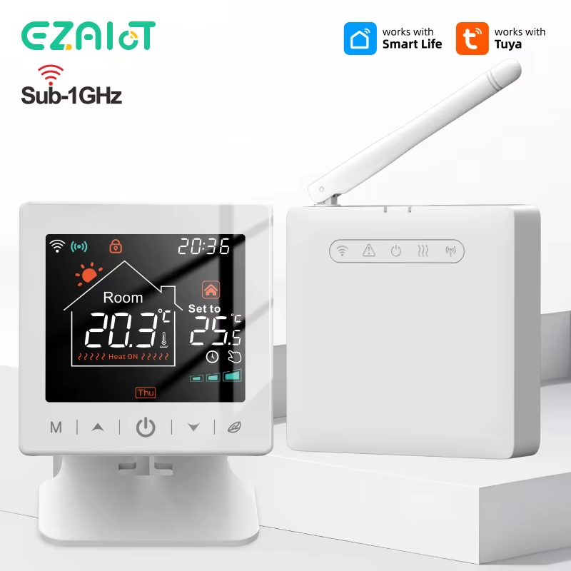 Smart home Wifi thermostat tuya RF wireless gas boiler heating programmable room