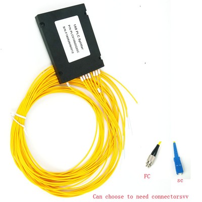 New 1x8 PLC Splitter Single Mode Optical Splitter 1.5m FC /SC Connector Optional